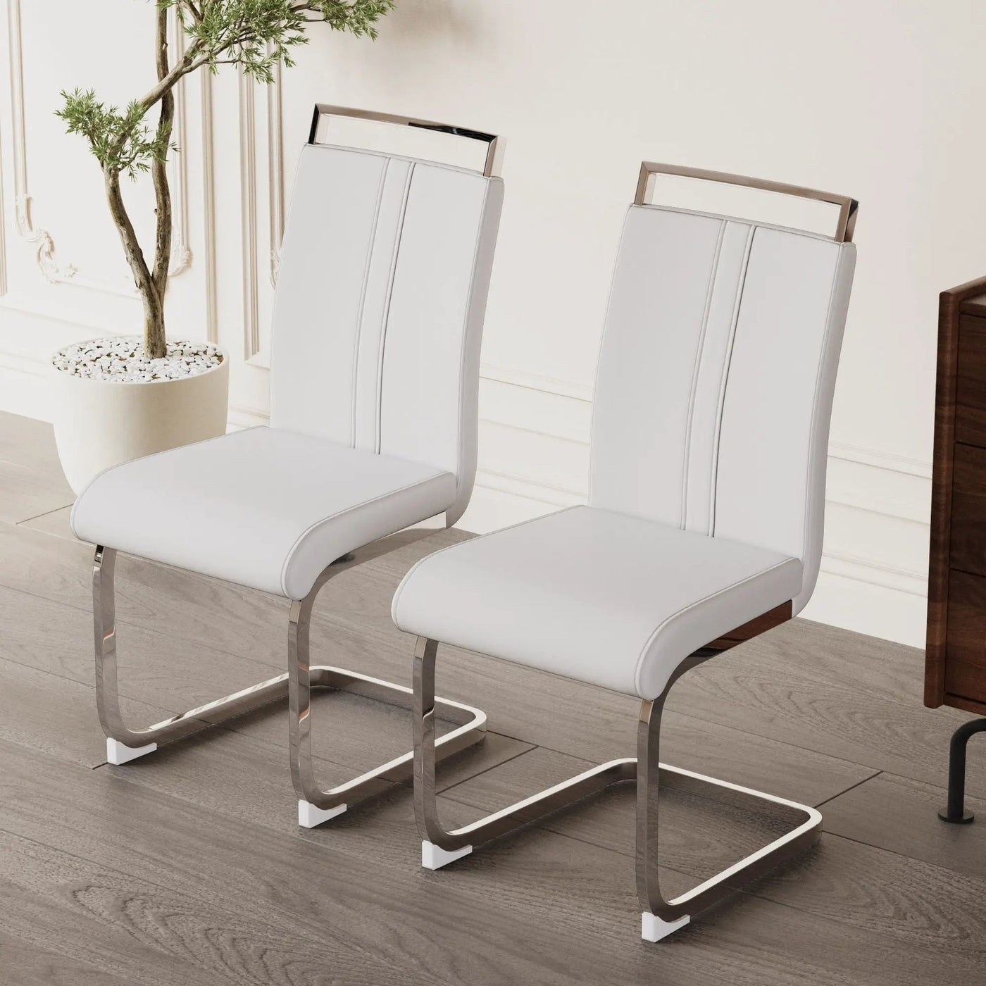 Modern Dining Chairs With Padded Seat, High Back by Unique Piece Furniture
