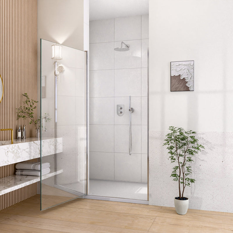 24" W x 72" H Semi-Frameless Circular Pivot Shower Door by HouseOfZazla