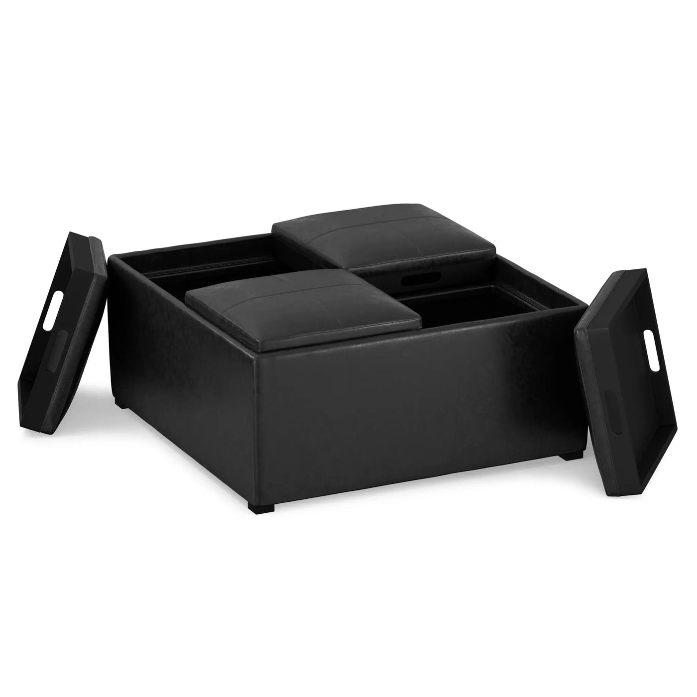 Avalon - Upholstered Square Coffee Table Storage Ottoman by HouseOfZazla