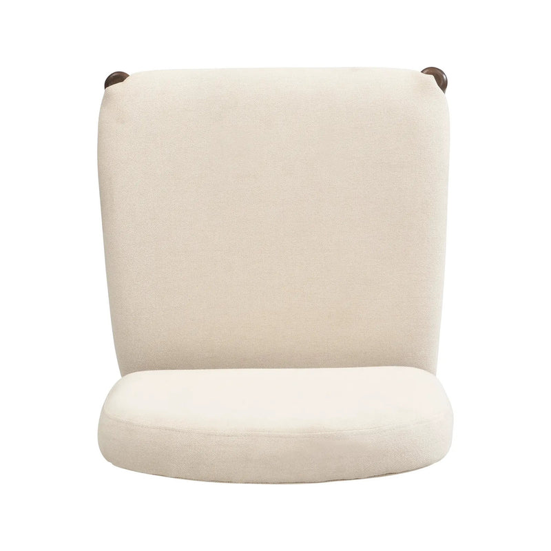Dining Chairs with Back Mid Century Fabric Upholstered Armless - Set of 2 by HouseOfZazla
