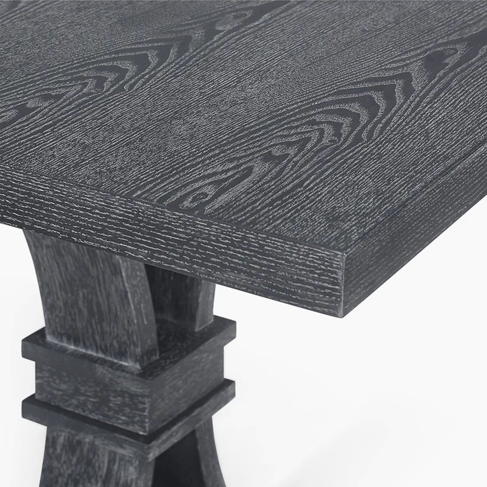 Devingo Extendable Dining Table Rustic Style - Gray by HouseOfZazla