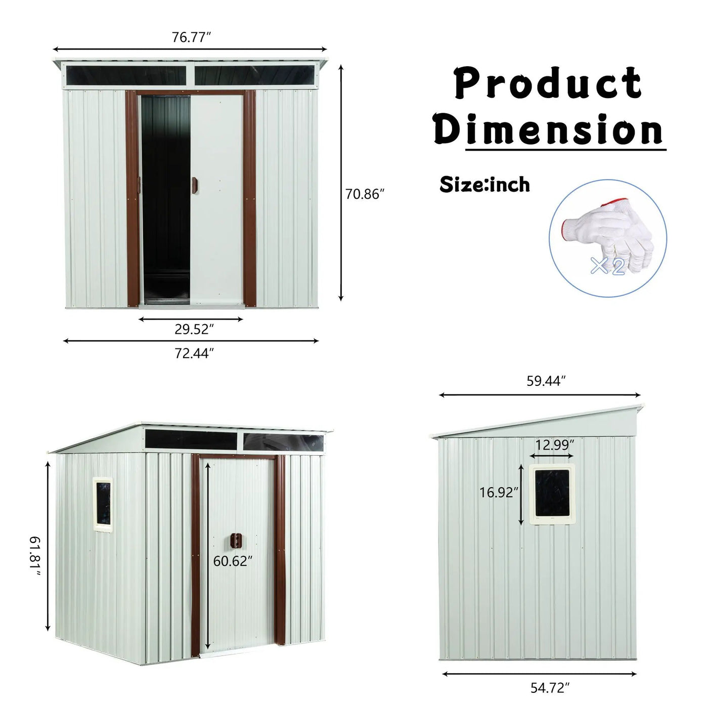 Outdoor Metal Storage Shed With Window by HouseOfZazla
