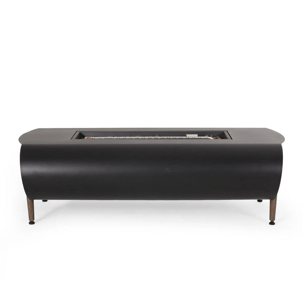 Vernon Rectangle Fire Pit 50,000 BTU - Dark Gray