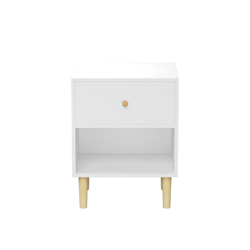 Nightstand With 1 Drawer And 1 Shelf - White by Unique Piece Furniture