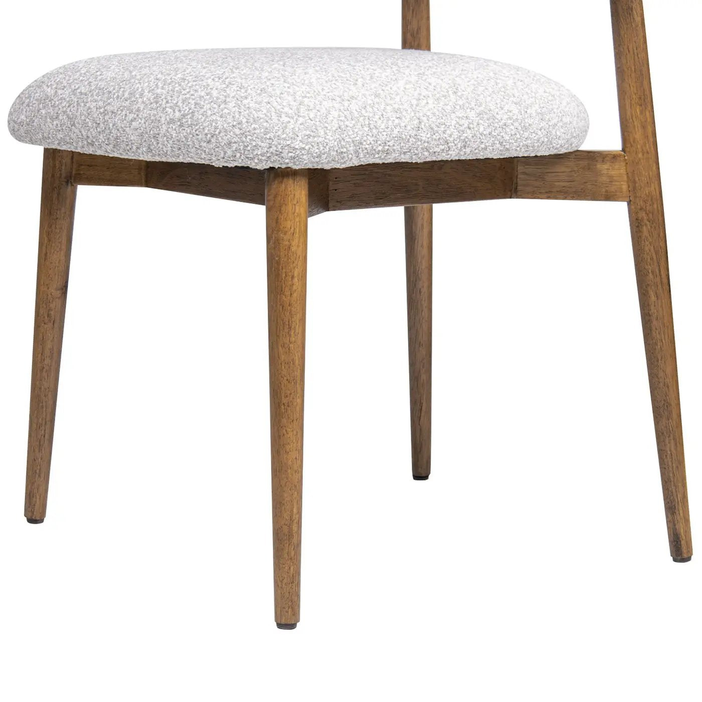 Locke - Modern Upholstered Dining Chair With Frame - Salt / Pepper by HouseOfZazla