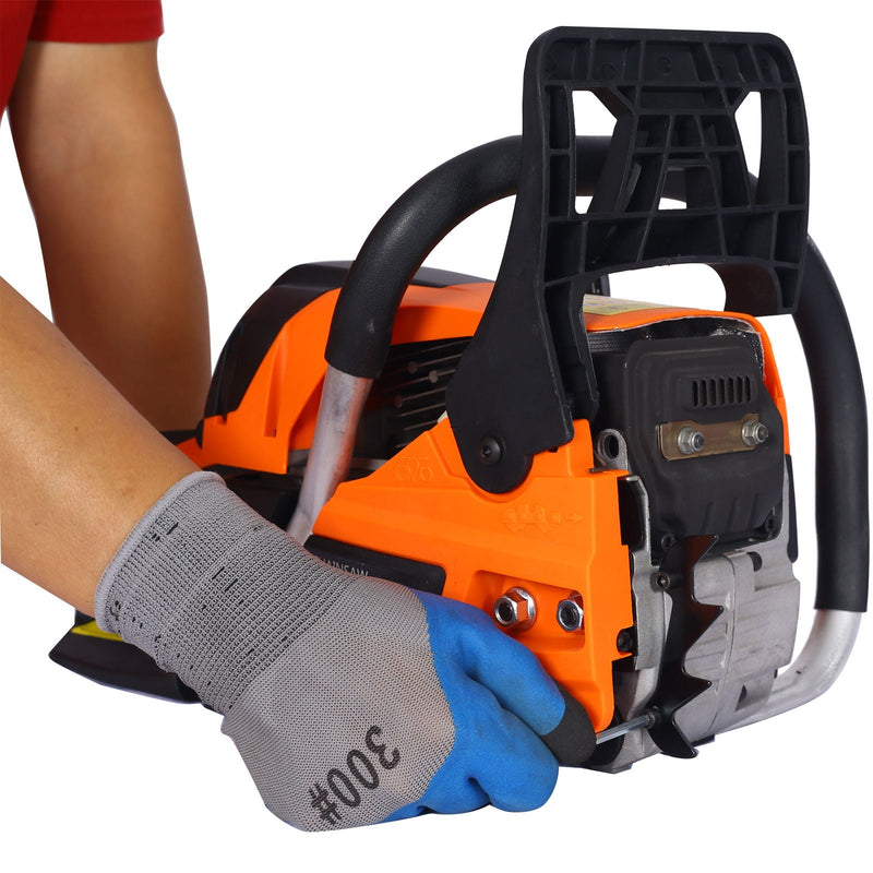 Professional Gasoline Chainsaw 20" 52Cc For Tree And Wood Cutting - Orange by HouseOfZazla