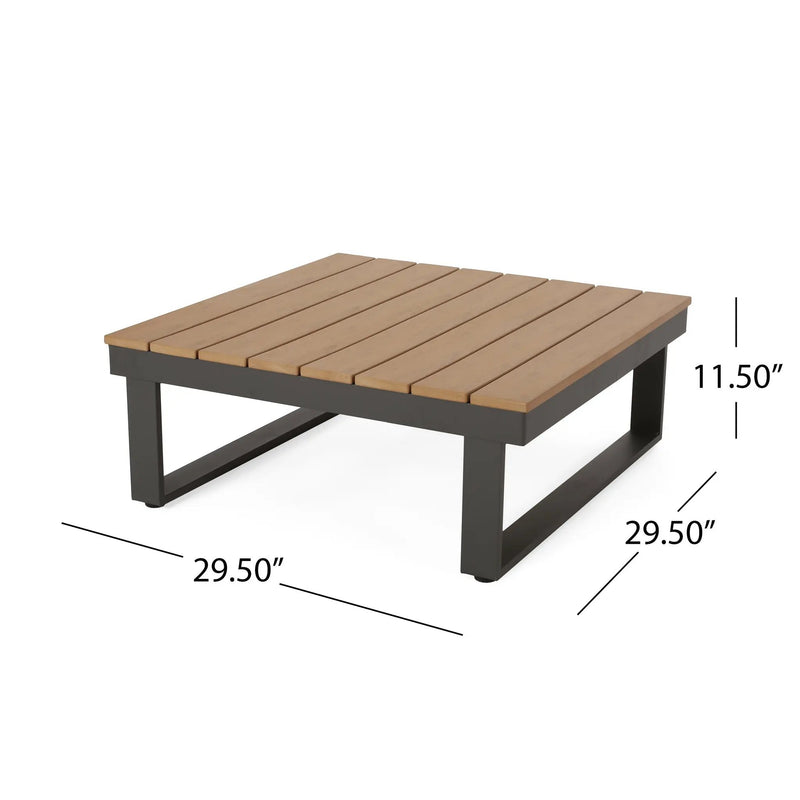 Sterling V-Shaped Outdoor Aluminum 5 Seater Sofa Set with Cushions by HouseOfZazla