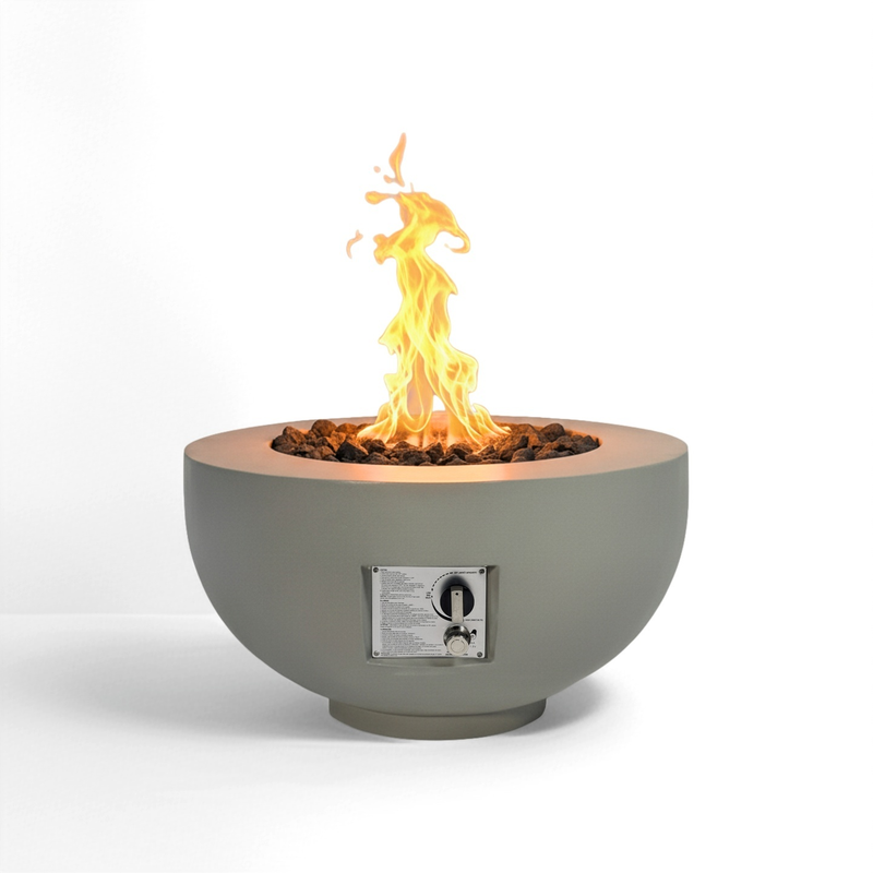 Outdoor Round Propane Fire Pit Table 28-inch, 40,000 BTU by HouseOfZazla