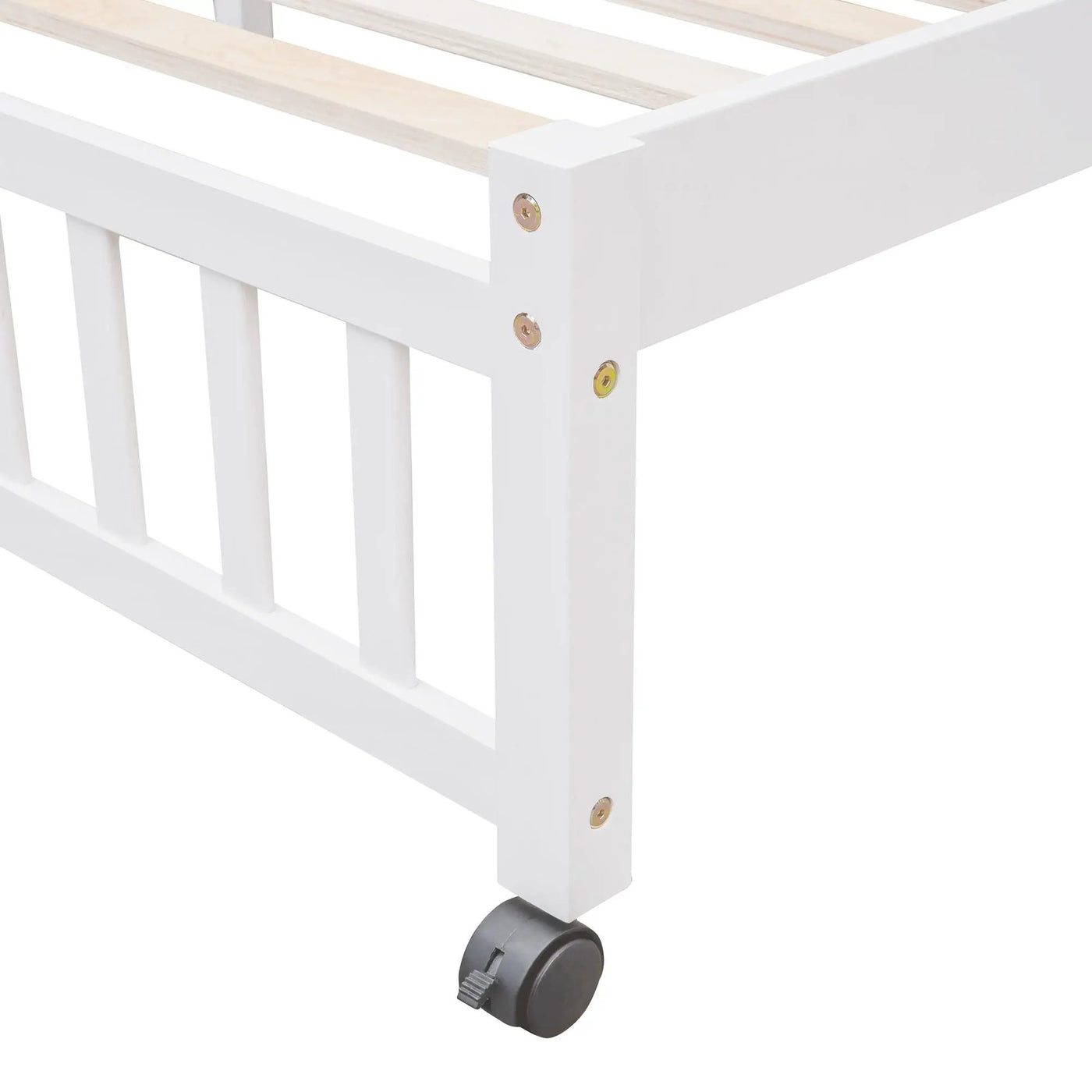 Bunk Bed With 6 Drawers And Flexible Shelves, Bottom Bed With Wheels by HouseOfZazla
