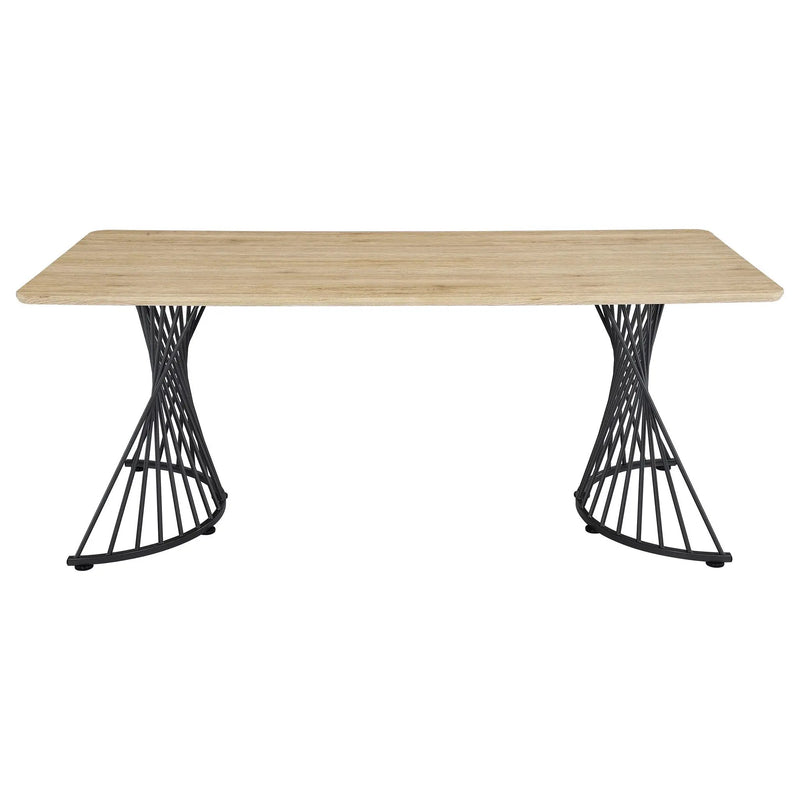 Altus 80-inch Composite Wood Dining Table Natural Oak by Unique Piece Furniture