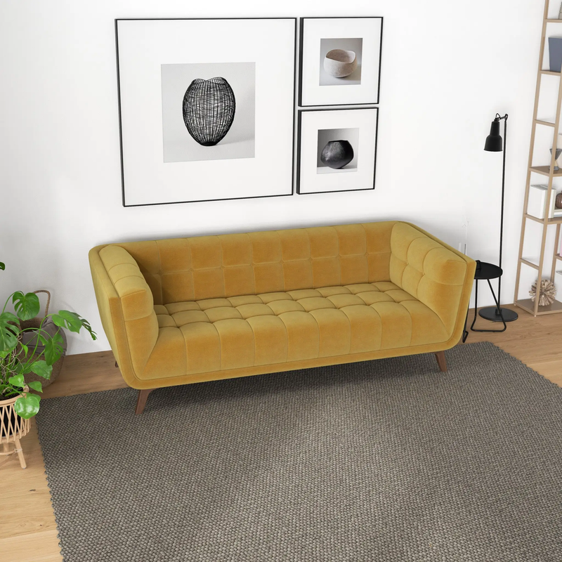 Addison Large Velvet Sofa by HouseOfZazla