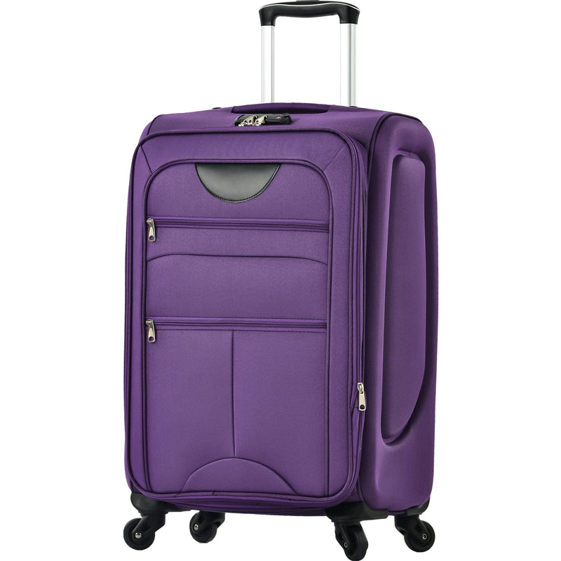 Softside Luggage Expandable 3 Piece Set Suitcase Upright Spinner Softshell Lightweight Luggage Travel Set by HouseOfZazla