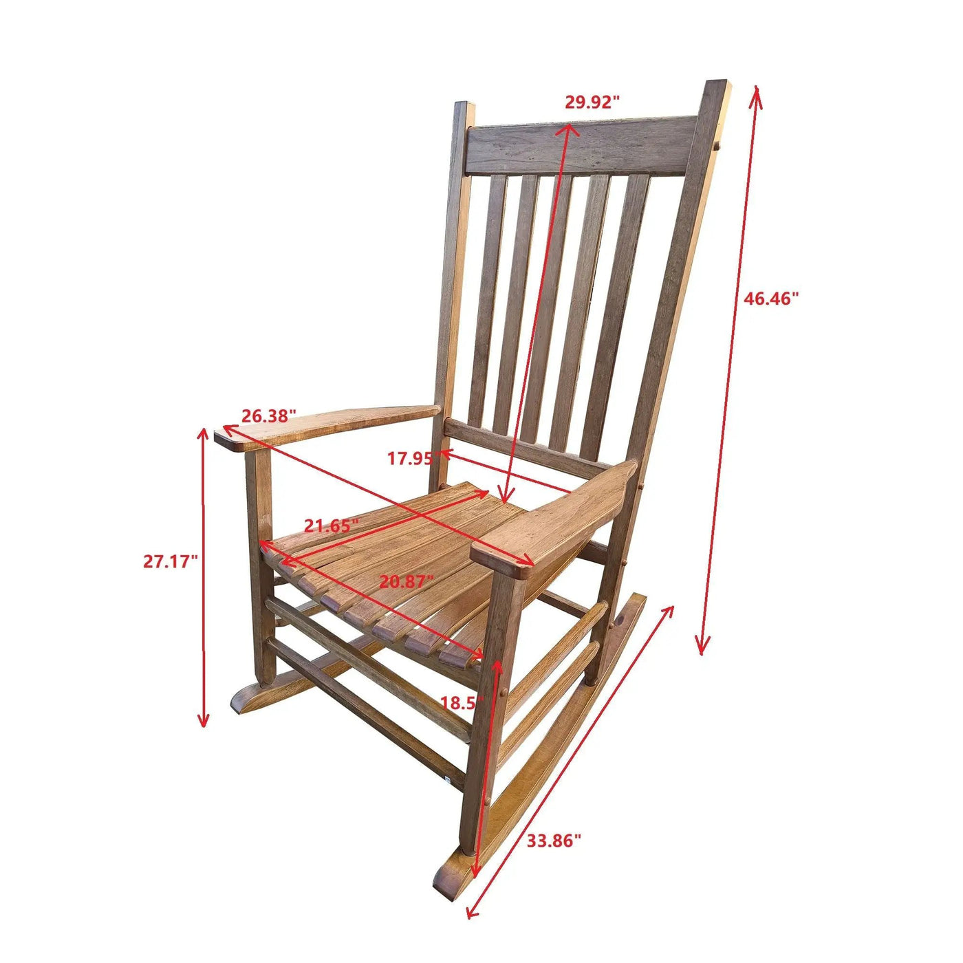 Balcony Porch Adult Rocking Chair by Unique Piece Furniture