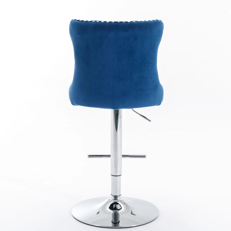 Swivel Barstools Adjusatble Seat Height From 25-33", Modern Upholstered Base Bar Stools With Backs Comfortable Tufted For Home Pub And Kitchen Island (Set of 2) by Unique Piece Furniture