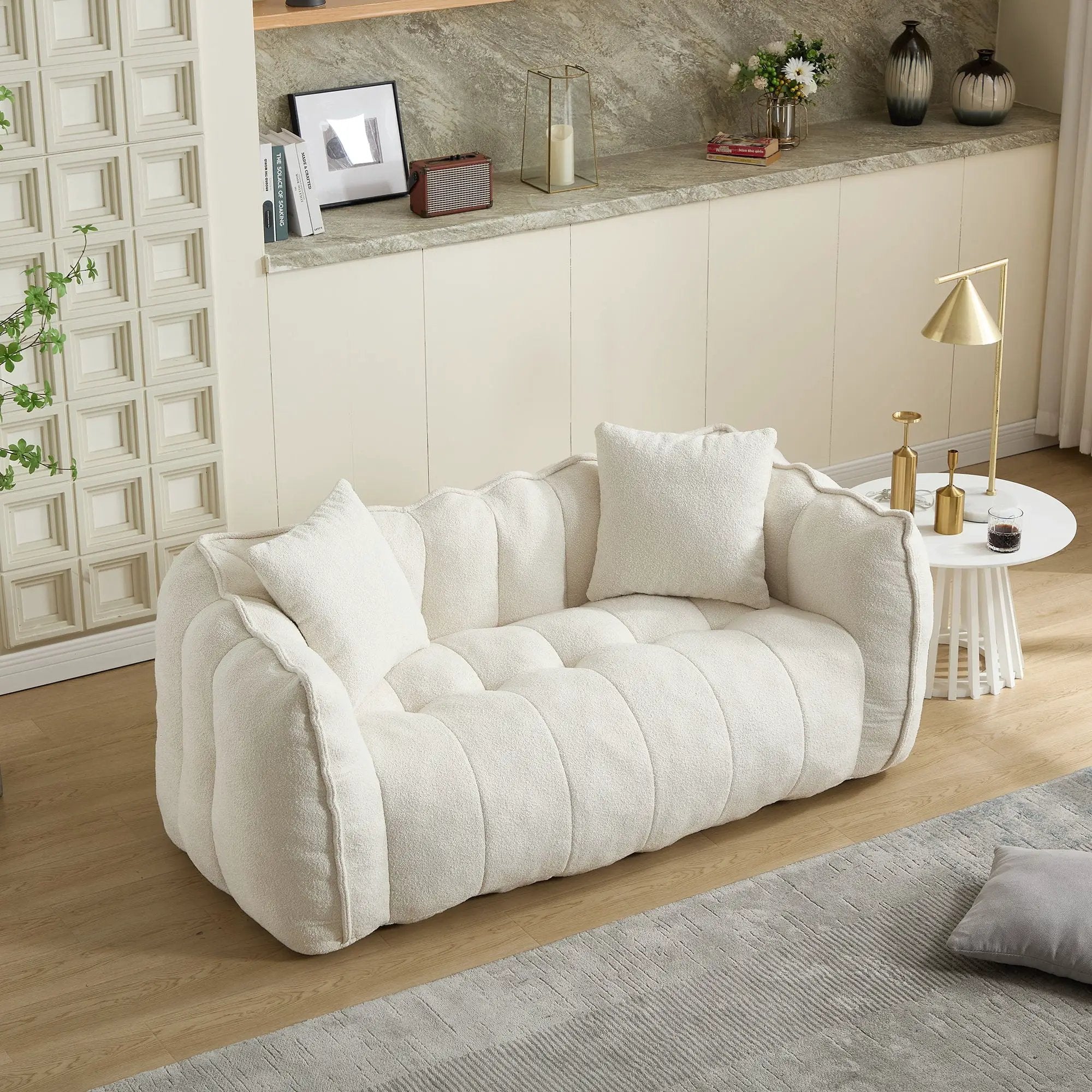 Cozy Beanbag Chair With High Resilience Foam Core For 2 by Unique Piece Furniture