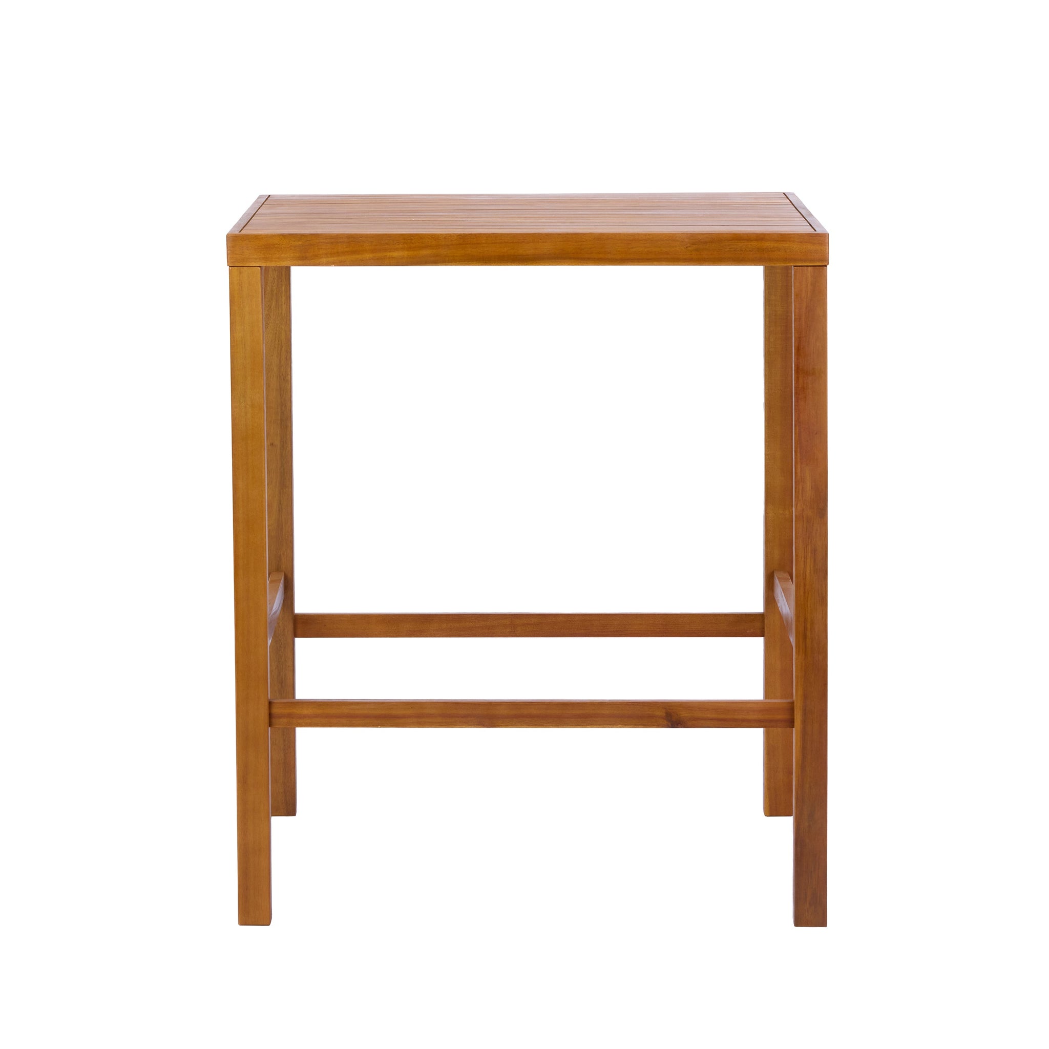 41.14-Inch Height Teak Finish Acacia Solid Wood Outdoor Dining Table by HouseOfZazla