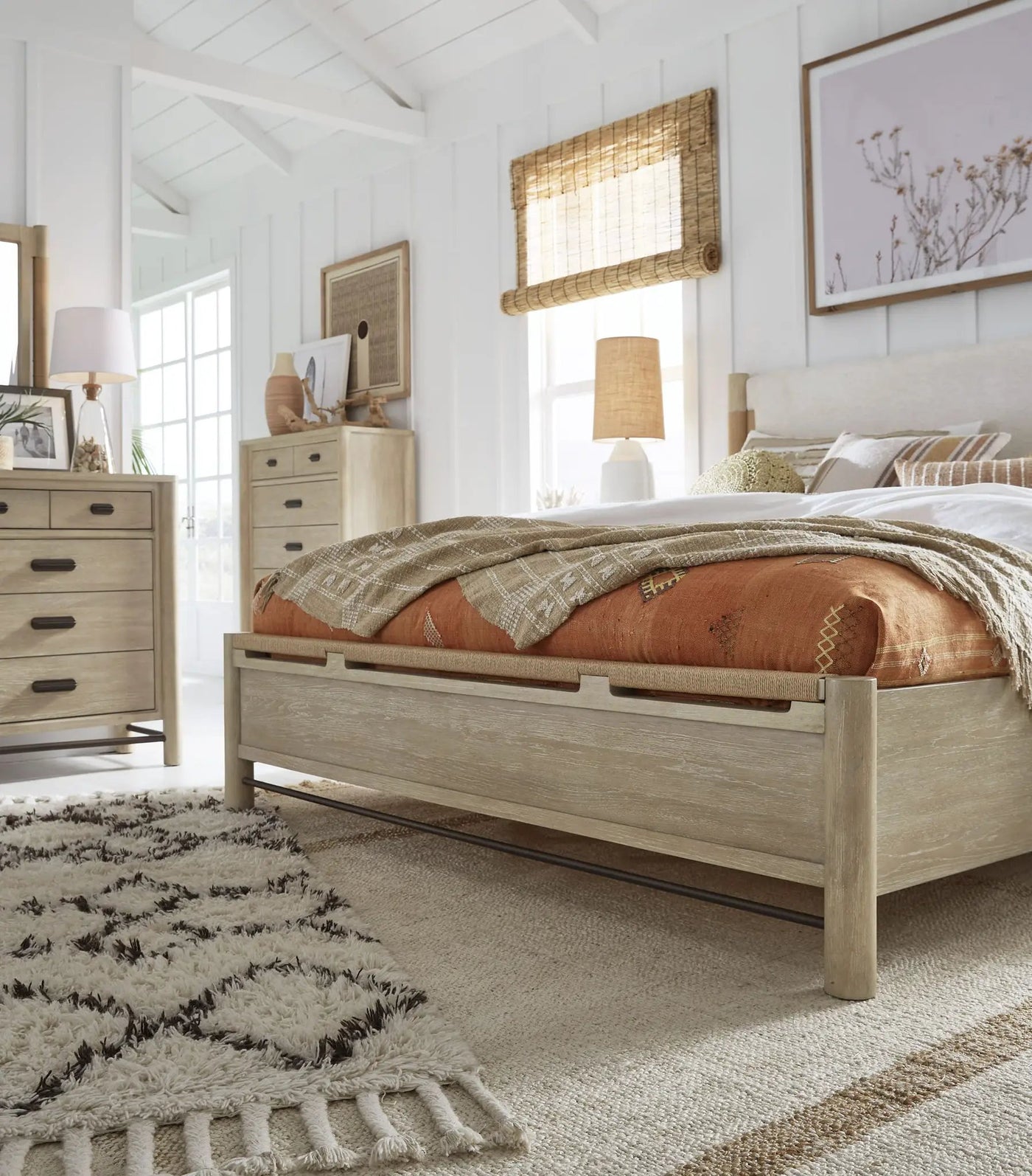 Sunset Cove - Panel Upholstered Bed by Unique Piece Furniture