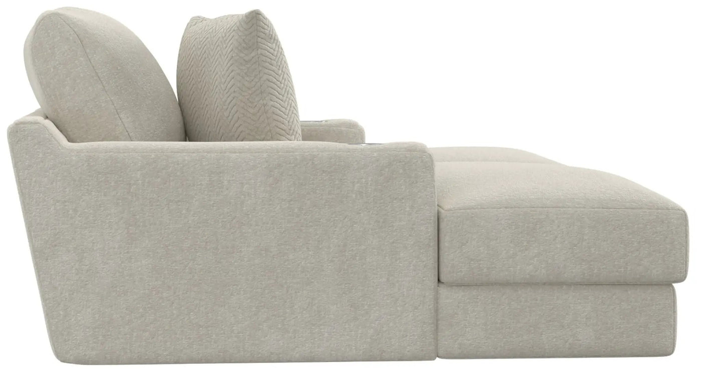 Cozy - 2 Piece Double Wide Chaise With USB Charging Ports by Unique Piece Furniture