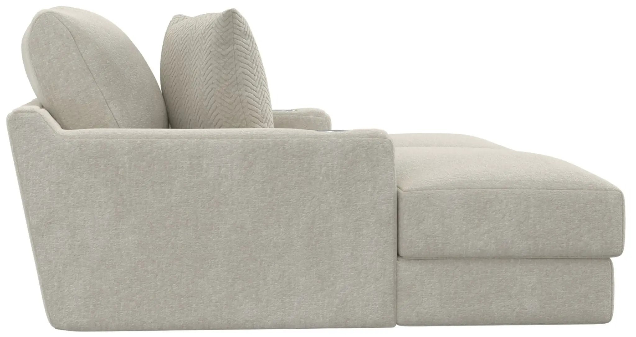 Cozy - 2 Piece Double Wide Chaise With USB Charging Ports by Unique Piece Furniture