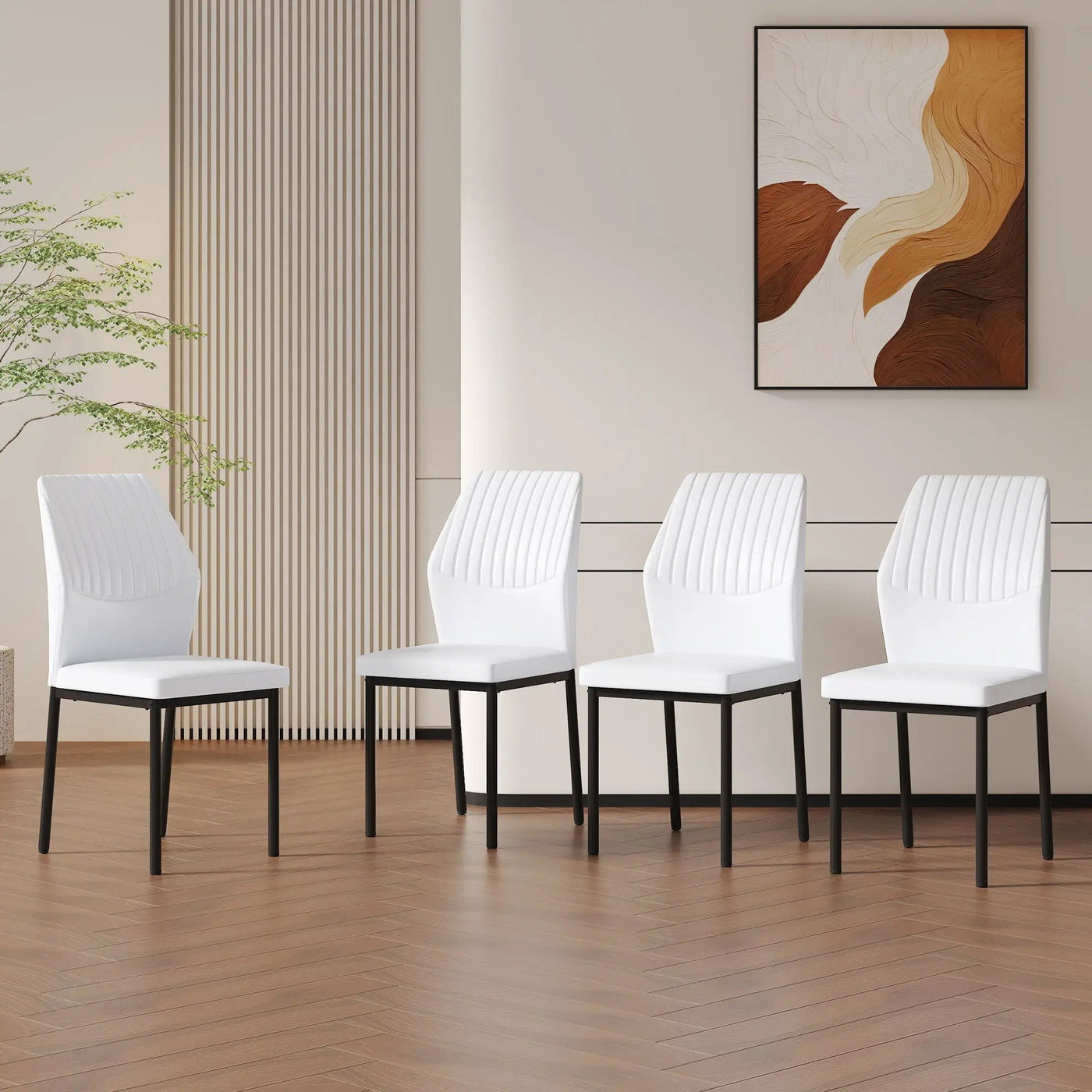 Ergonomic Simple Chair With Metal Leg by HouseOfZazla
