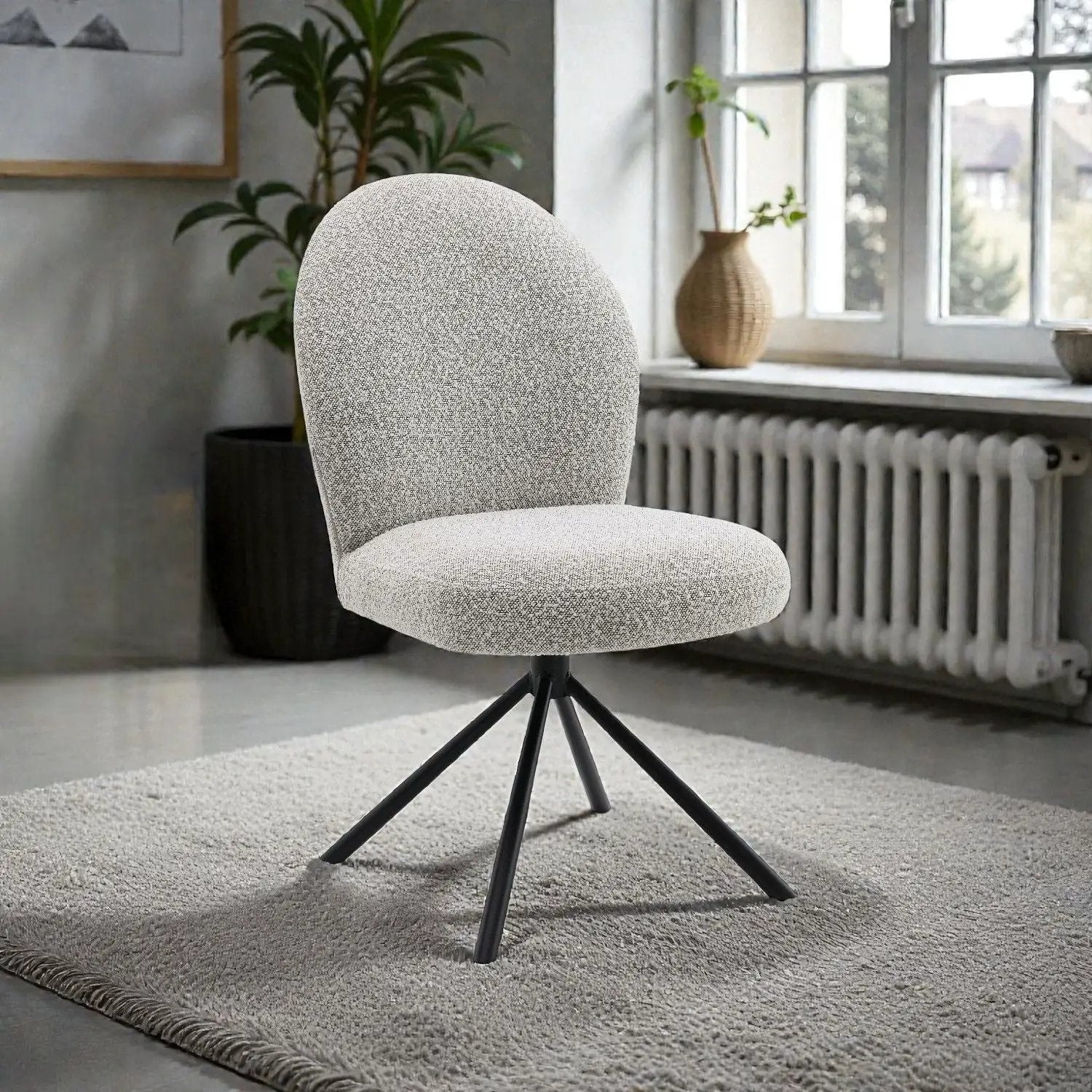 Side Chair With Swivel (Set of 2) - Gray by HouseOfZazla