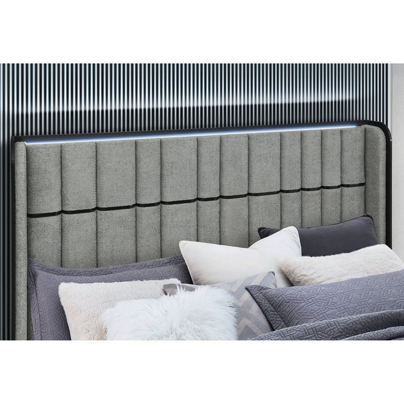 Isaiah - Bed With TV Lift-LED Speakers And Fireplace by HouseOfZazla