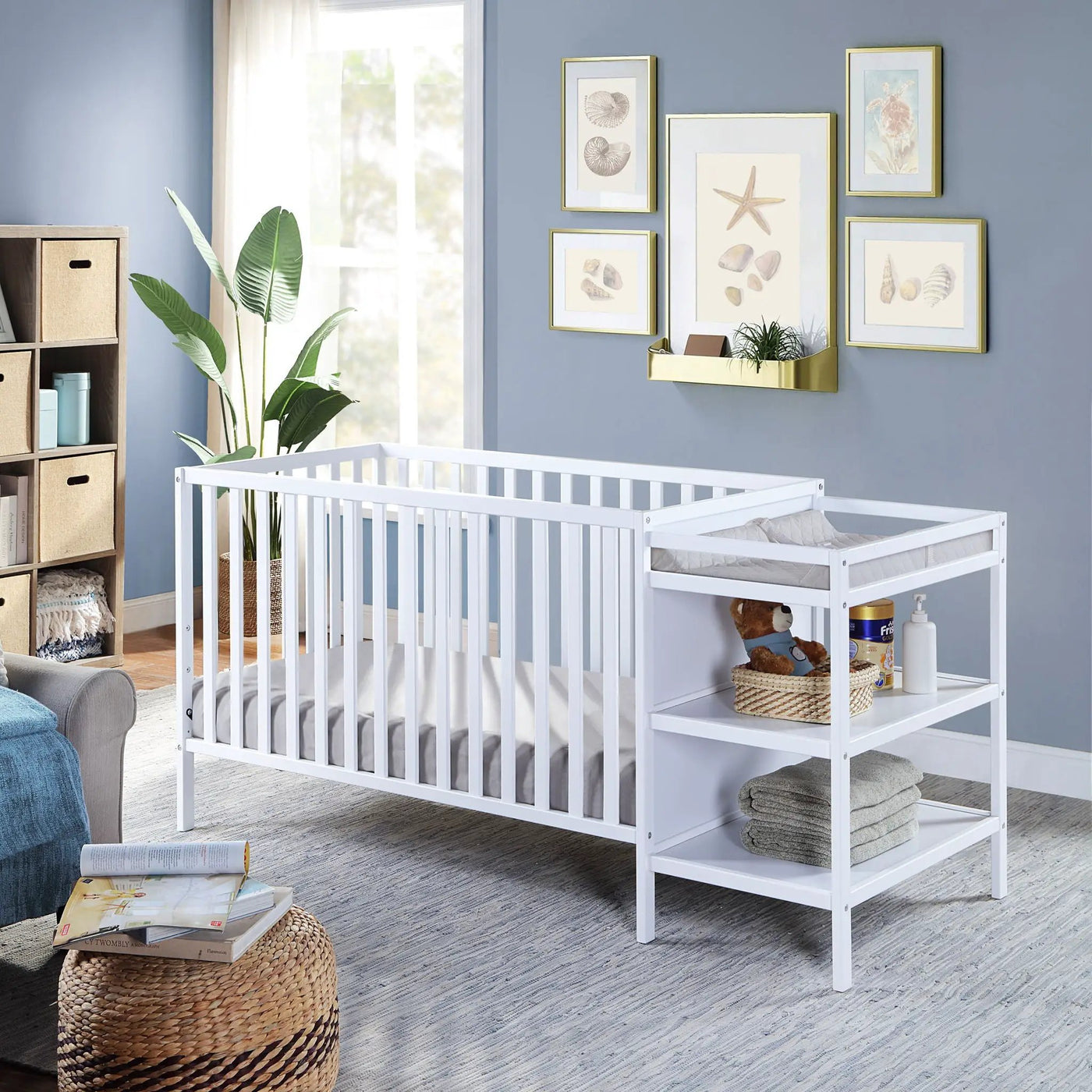 Palmer - 3-in-1 Convertible Crib / Changer Combo by Unique Piece Furniture