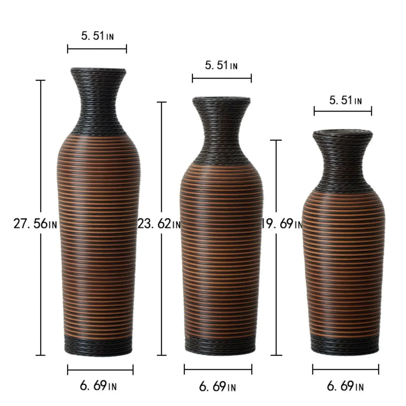 Classic And Neat Floor Vase, High Independent Flower Stand (Set of 3) by HouseOfZazla