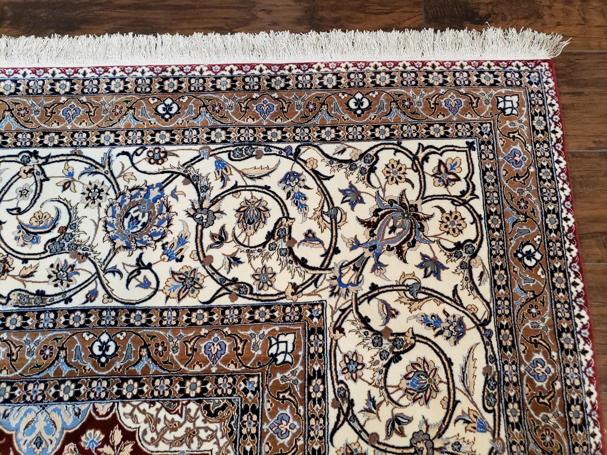 Persian Nain Rug 11x15 – Wool on Silk, Hand-Knotted, Signed Masterpiece by Jewel Rugs