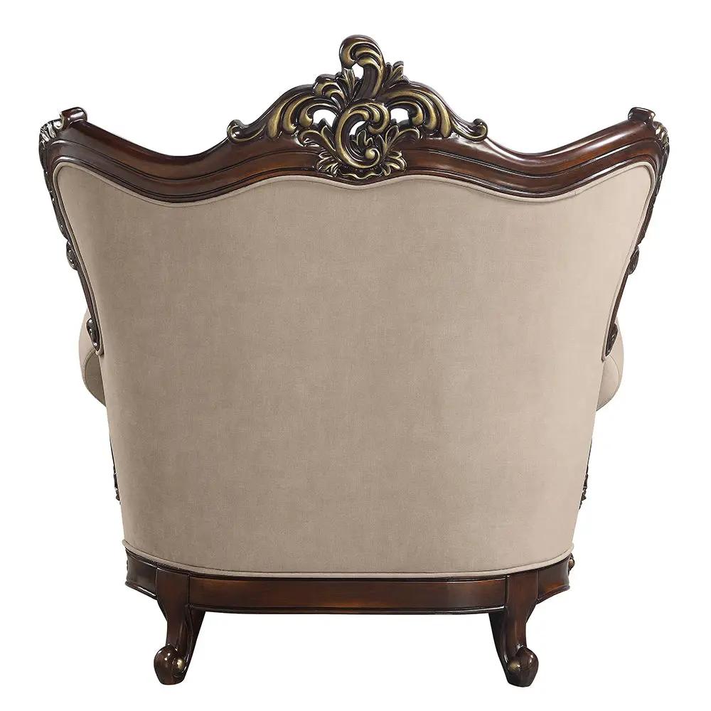 Ragnar - Chair With 2 Pillows - Light Brown Linen & Cherry by Unique Piece Furniture