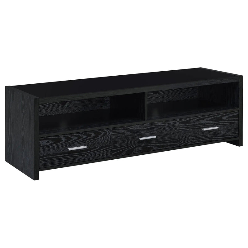 Alton 3-drawer Engineered Wood 61-inch TV Stand Black Oak by Unique Piece Furniture