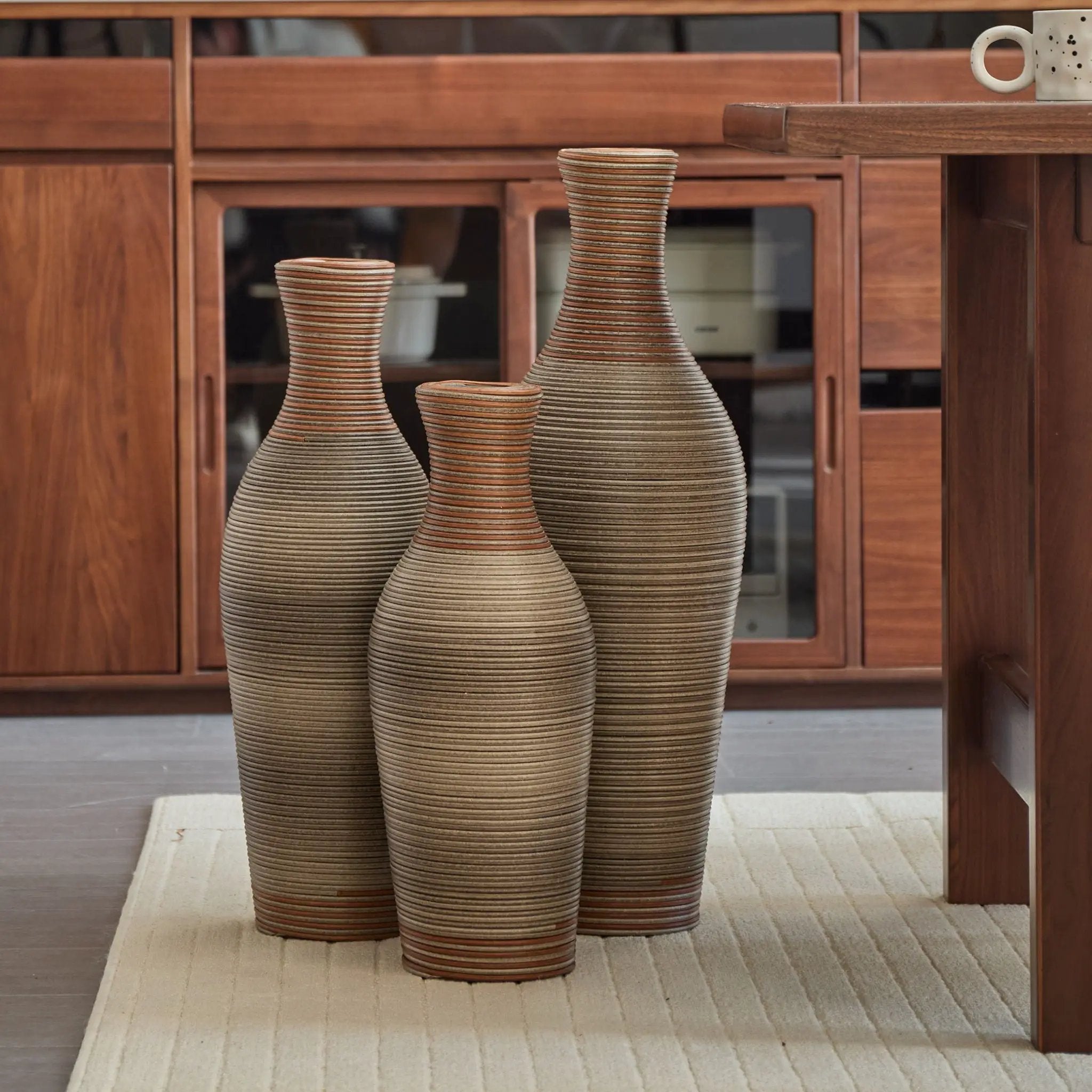 Classic And Neat Floor Vase, High Independent Flower Stand (Set of 3) by HouseOfZazla