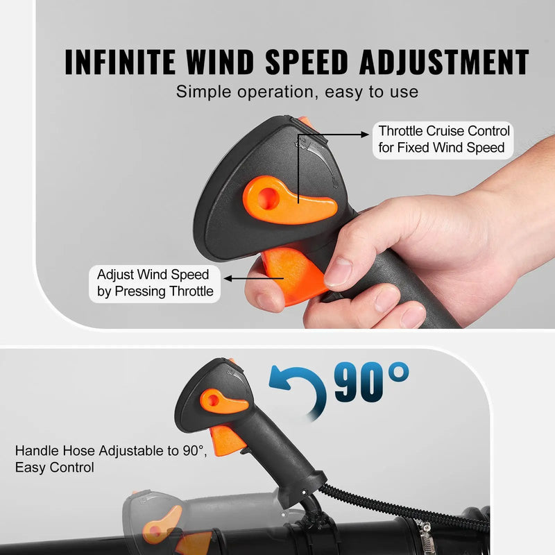 Backpack Leaf Blower 79CC 2-Cycle Gas Leaf Blower 930CFM Air Volume 184MPH by HouseOfZazla