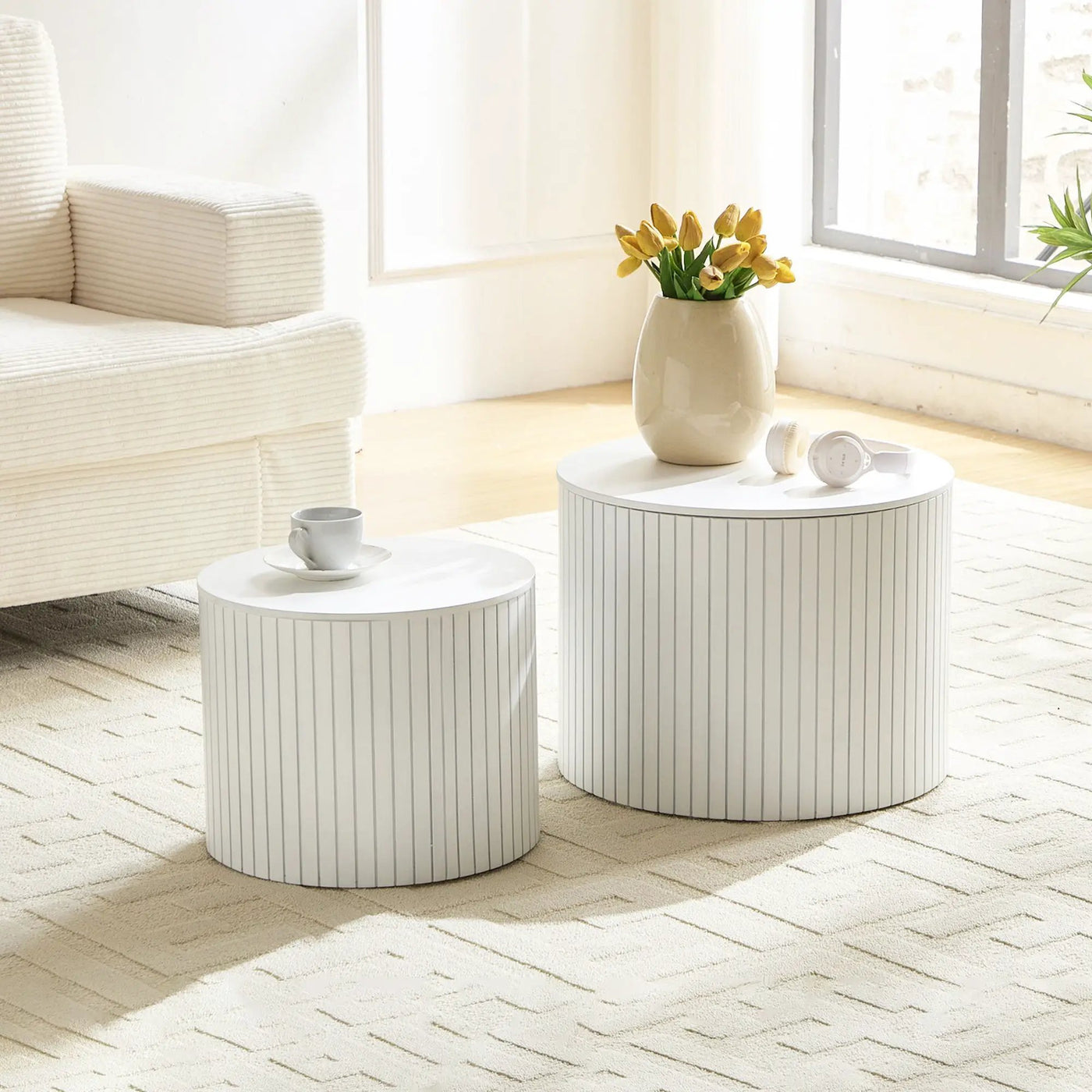 Handcrafted Nested Table Set, 2 Pieces by HouseOfZazla