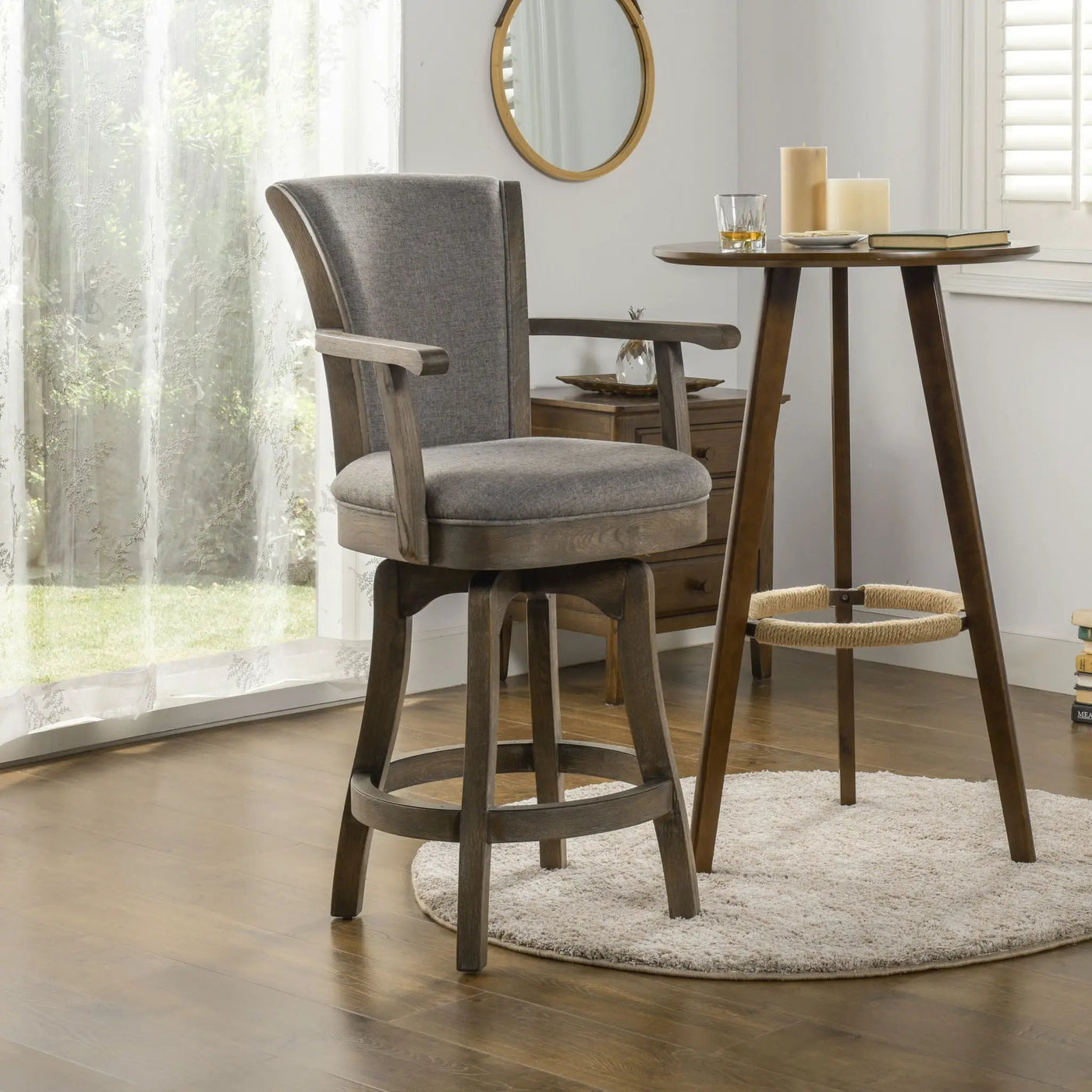 Williams - Swivel Counter Height Bar Stool by HouseOfZazla