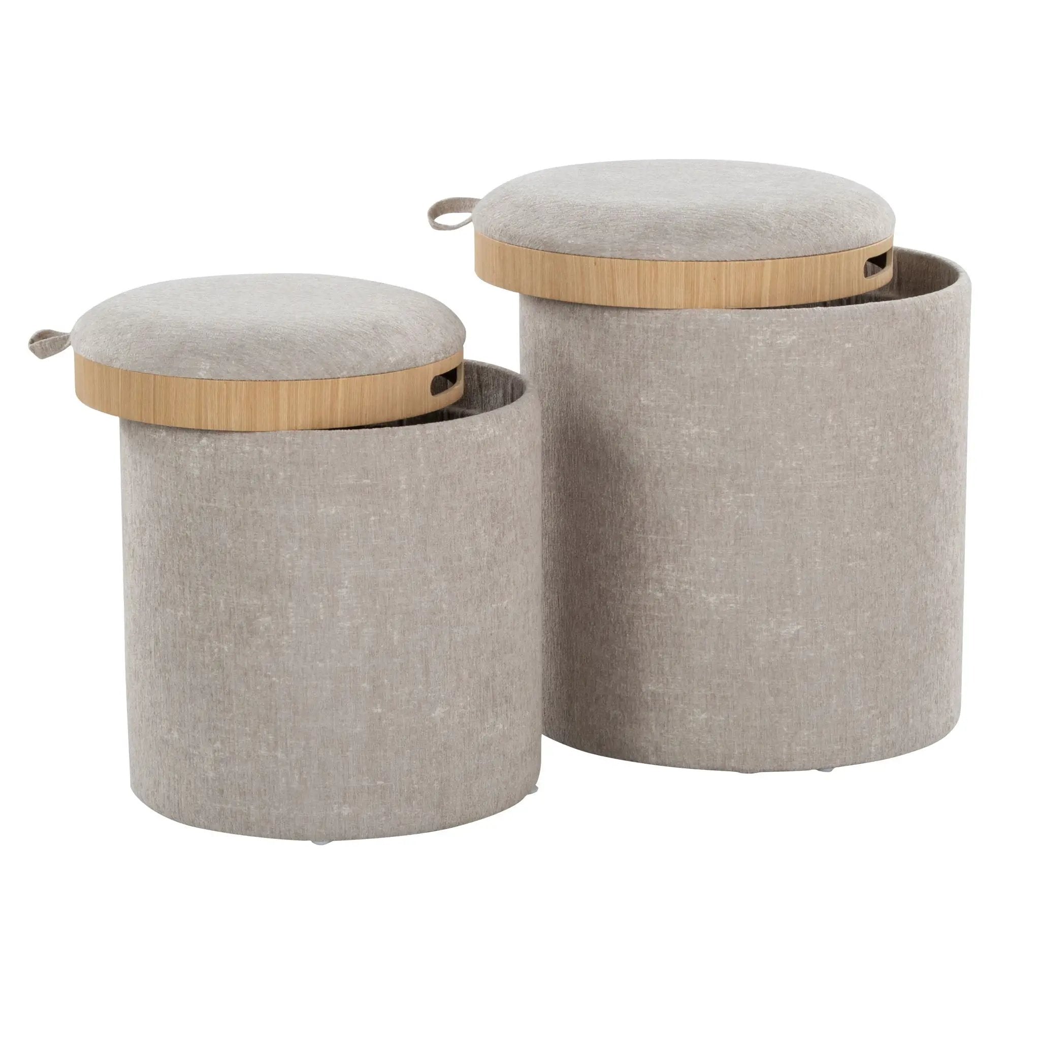 Tray - Contemporary Nesting Ottoman Set by Unique Piece Furniture