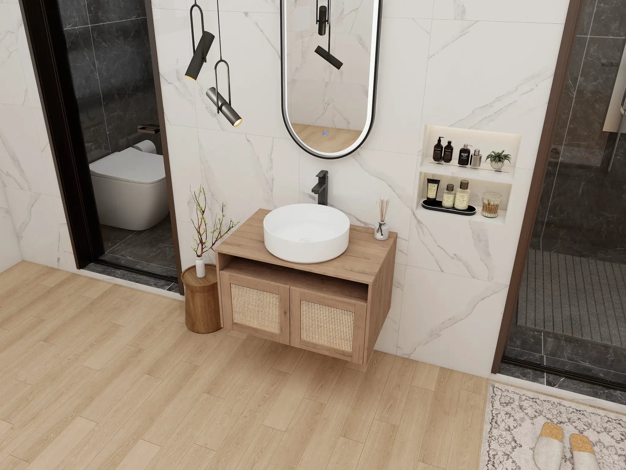 30" Bathroom Vanity with Ceramic Art Sink by HouseOfZazla