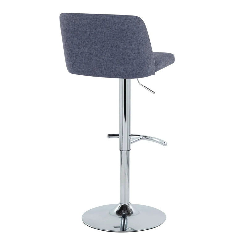 Toriano - Contemporary Adjustable Barstool With Swivel & Rounded T Footrest (Set of 2) by Unique Piece Furniture