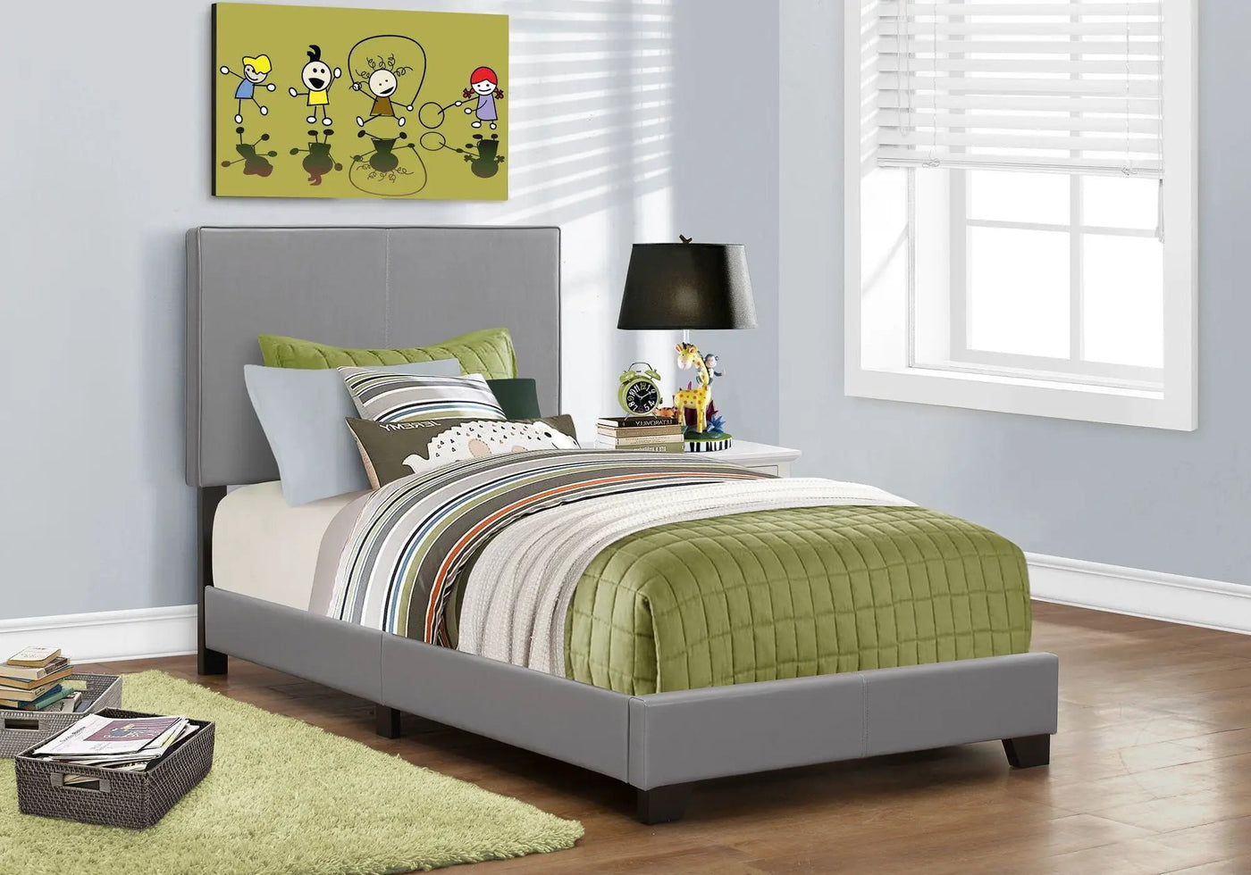Bed, Upholstered, Transitional by HouseOfZazla