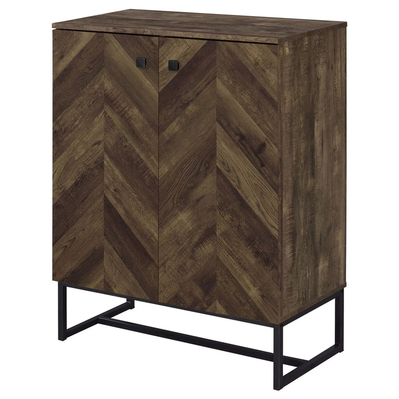 Sager - 4 Shelf Accent Cabinet - Oak by HouseOfZazla