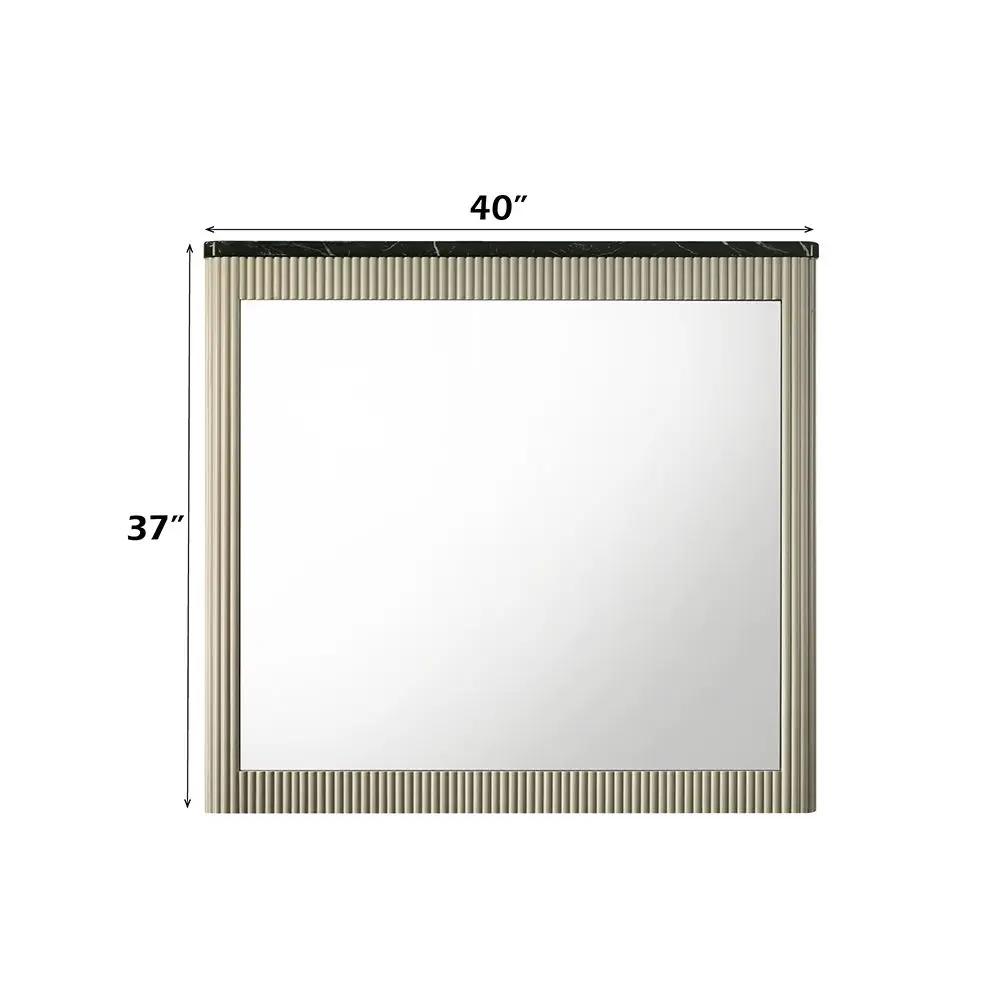 Travonte - Mirror - Gray / Beige by Unique Piece Furniture