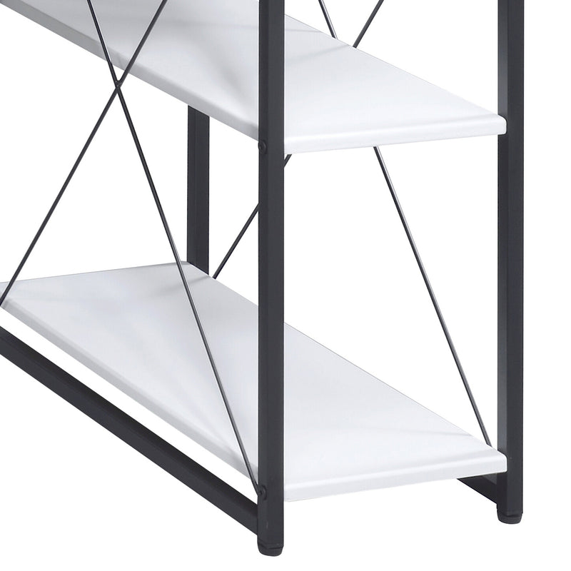 White and Black Recording Studio Desk with Drawer - Wood & Metal, photo 5 of 8