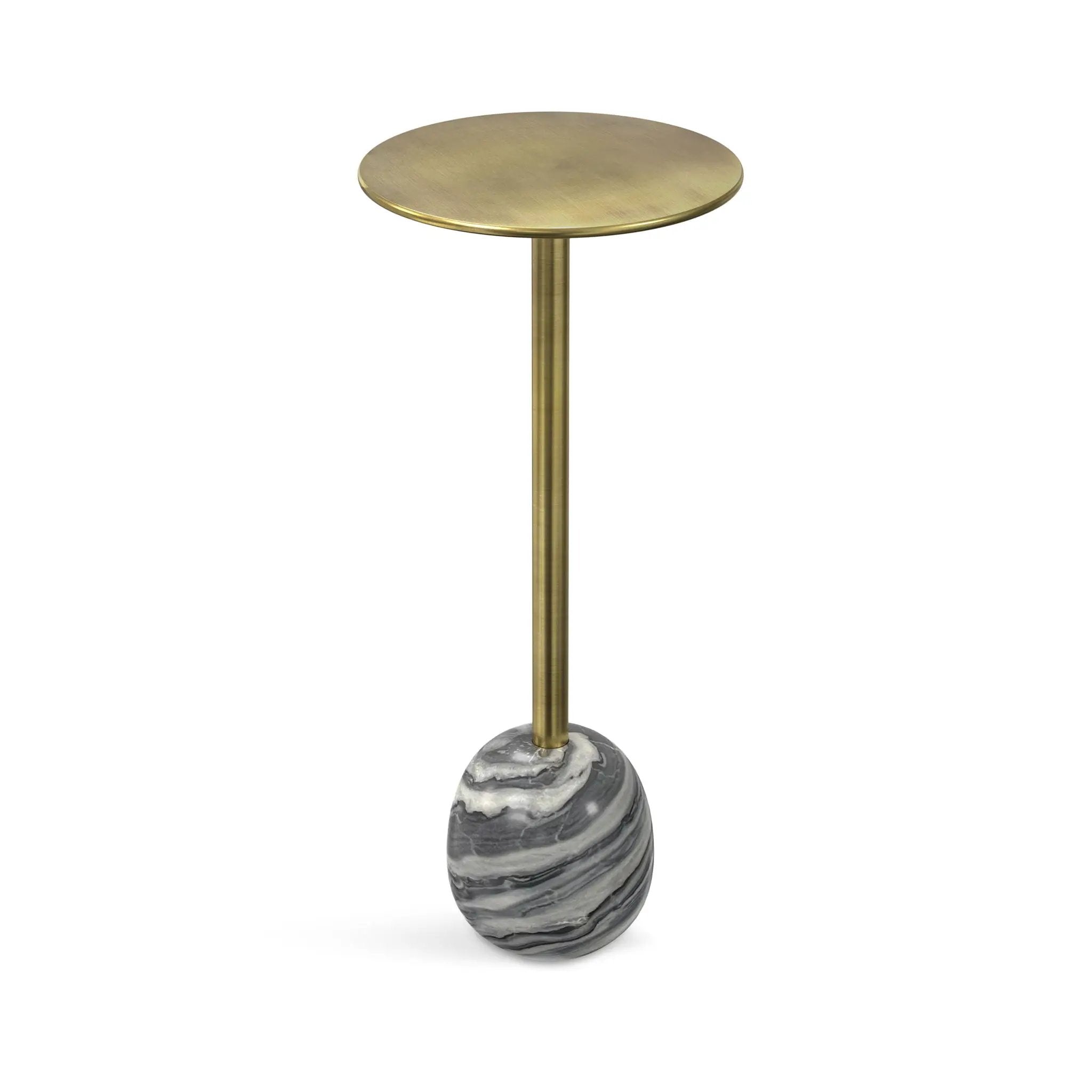 Melene - Side Table - Gray / Gold by Unique Piece Furniture