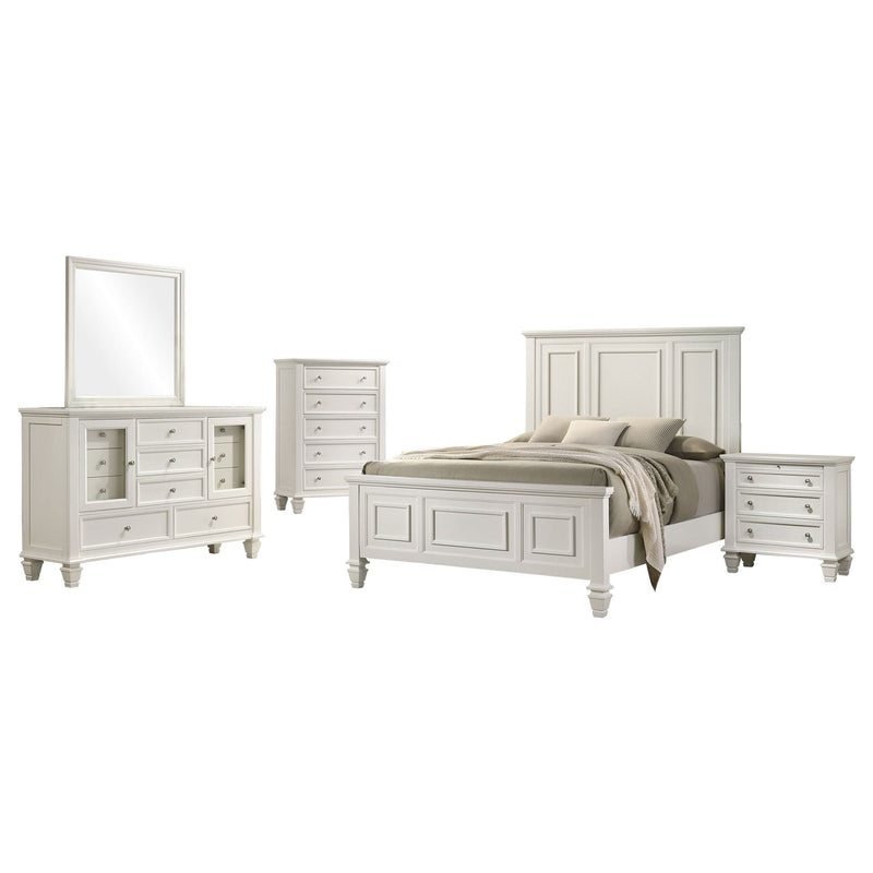 Sandy Beach 5-piece Eastern King Bedroom Set Cream White by Unique Piece Furniture