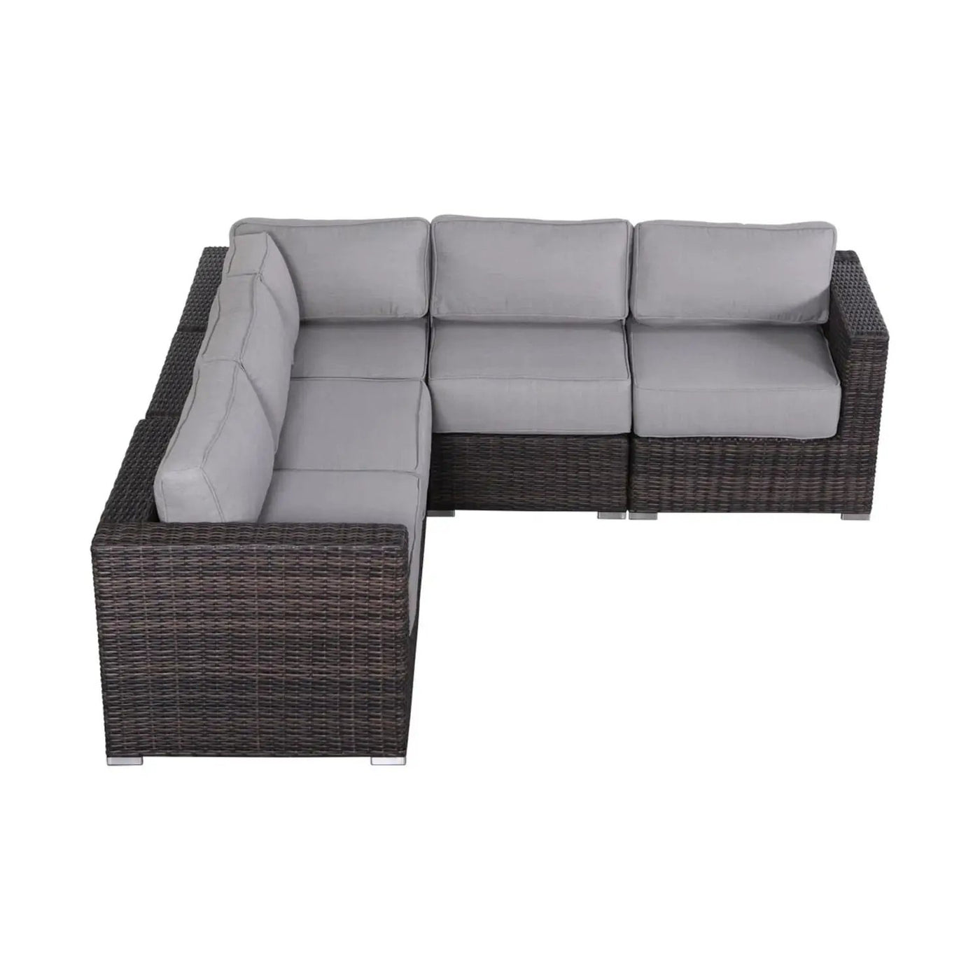 Luxurious Wicker Patio Sectional With Weather Resistant Sunbrella Cushions by Unique Piece Furniture