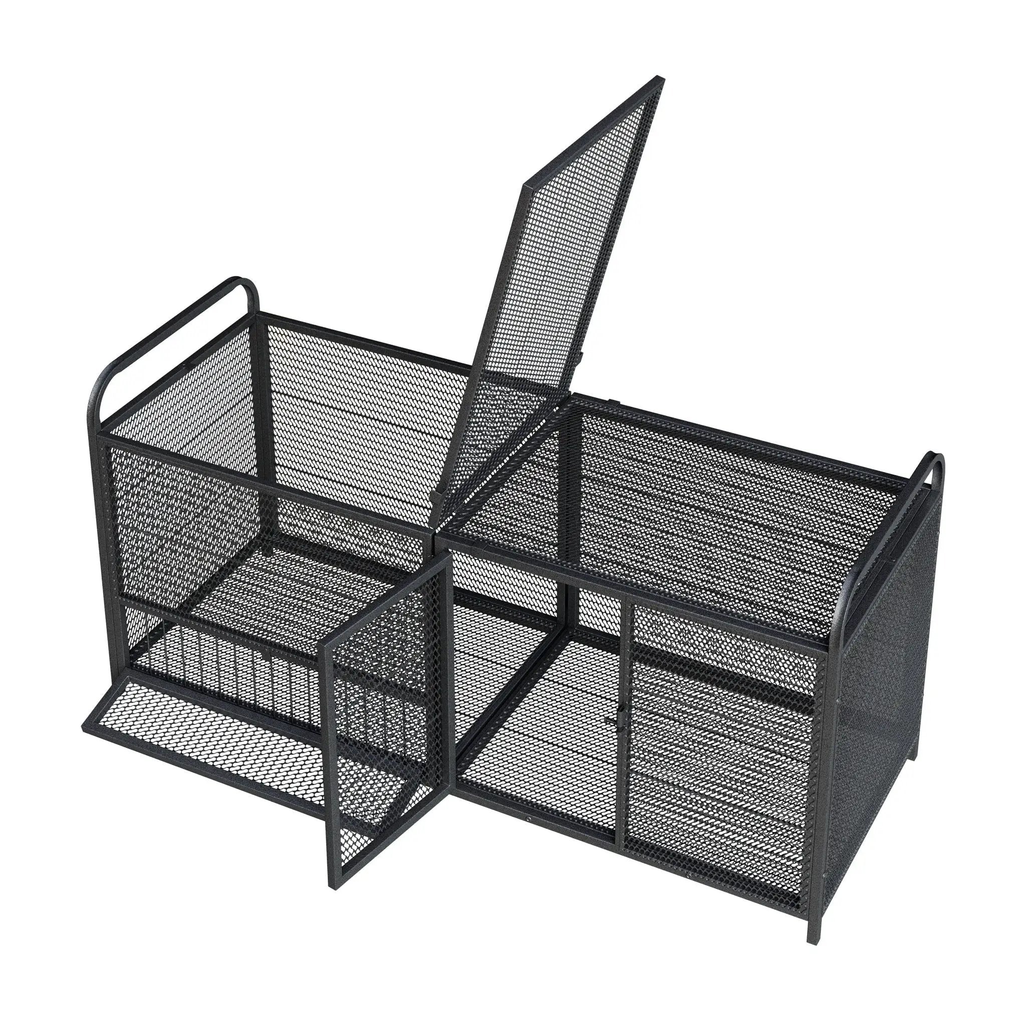 Chicken Cage, Poultry Breeding Coop - Black / Silver by HouseOfZazla