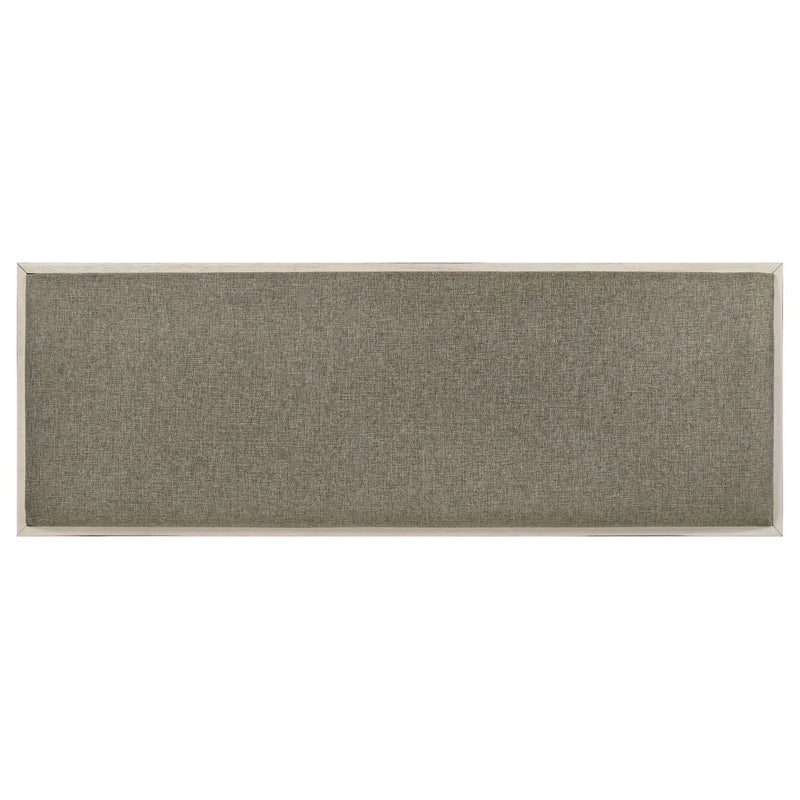 Franco Fabric Upholstered Bench with Shelf Distressed White by Unique Piece Furniture