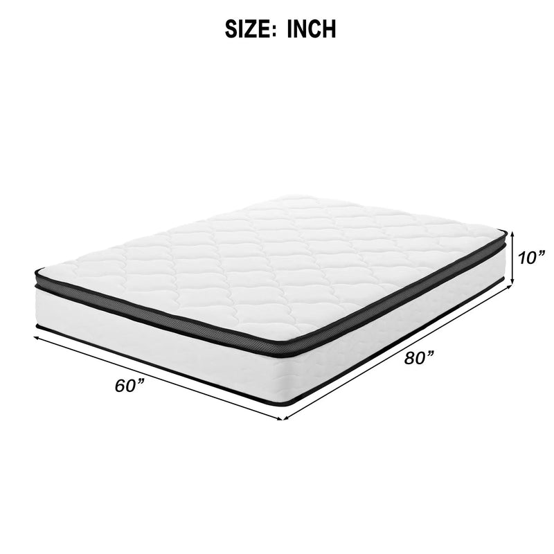 10" Hybrid Medium Firm Mattress With Memory Foam & Pocket Coils by Unique Piece Furniture