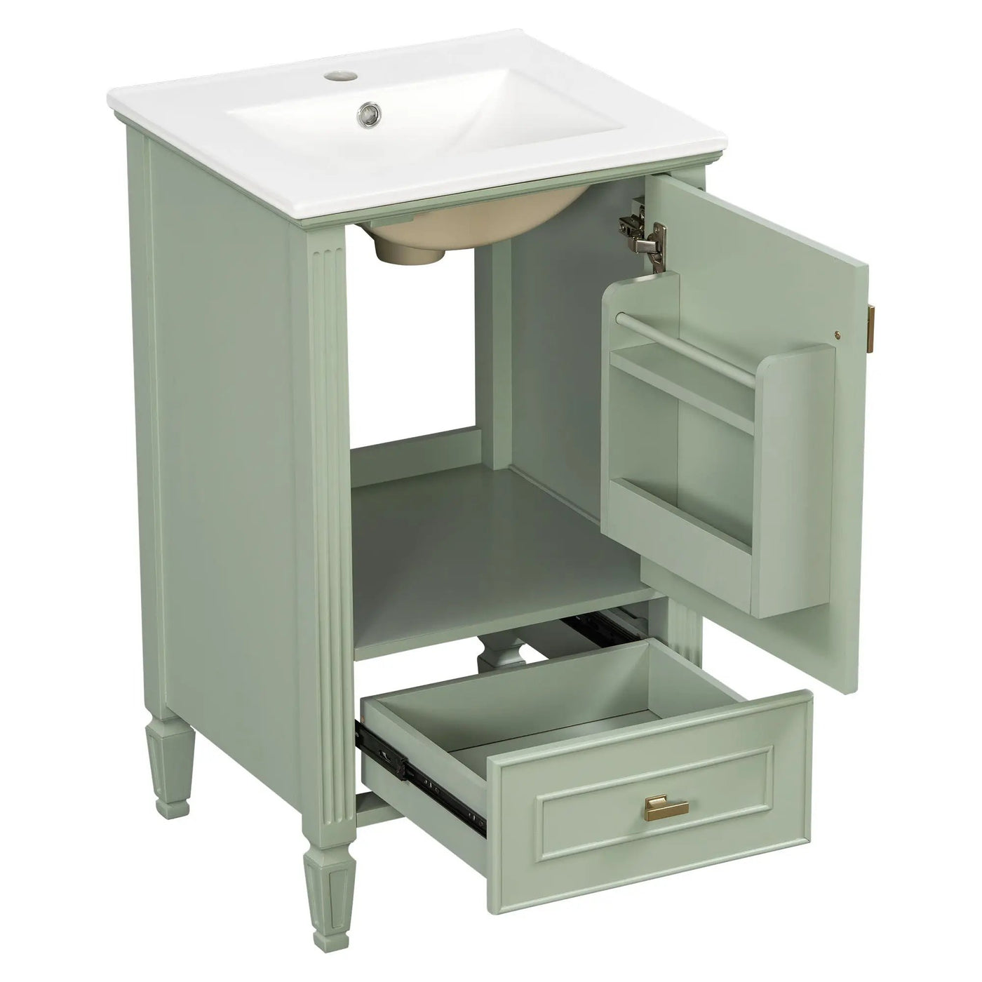 Retro Bathroom Vanity With Sink by HouseOfZazla
