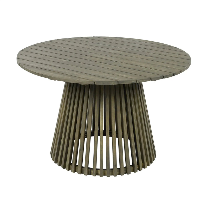 Patio Set Outdoor Acacia Wood Furniture Sets - Modern Club Chair Conversation Sets with Patio Dining Table by HouseOfZazla